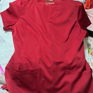 HH WORKS By Healing Hands Small Scrubs Top & Pants with Front & Back Pockets.